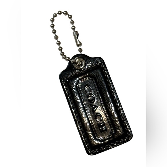 Coach Black Patent Leather Hang Tag/Keychain Accessory - Picture 1 of 3